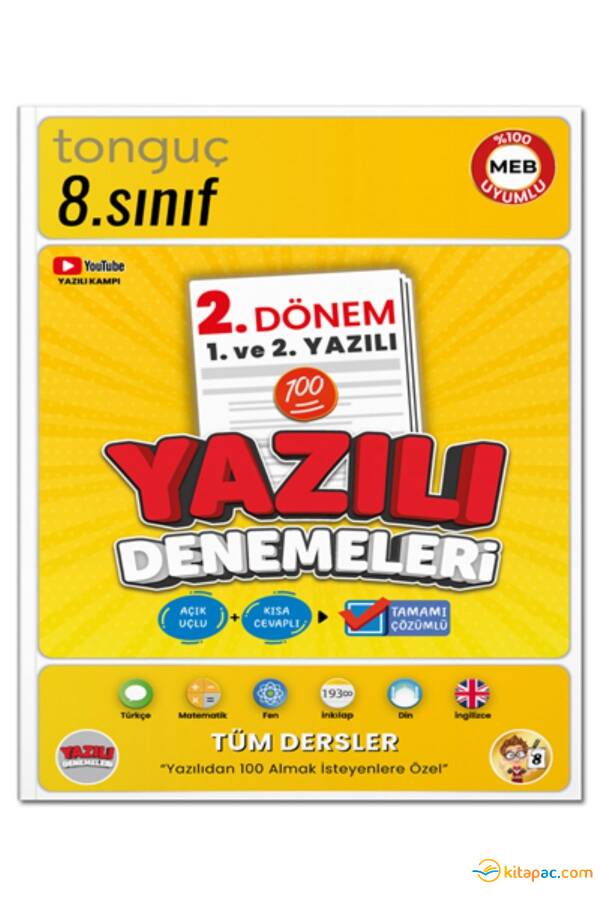 TONGUÇ 8.Sınıf YAZILI DENEMELERİ 2. DÖNEM 1.ve 2.YAZILI - 1