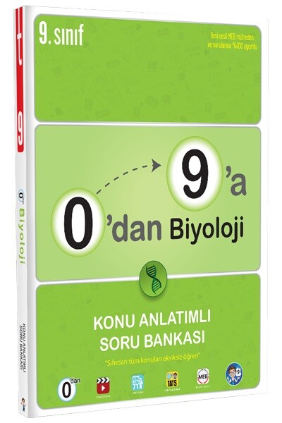 TONGUÇ 9.Sınıf 0 DAN 9 A BİYOLOJİ K.A Soru Bankası - TONGUÇ YAYINLARI