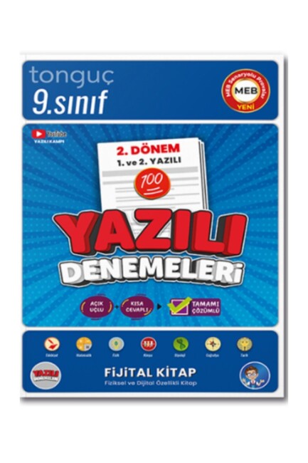TONGUÇ 9.Sınıf YAZILI DENEMELERİ 2. DÖNEM 1.ve 2.YAZILI - TONGUÇ YAYINLARI