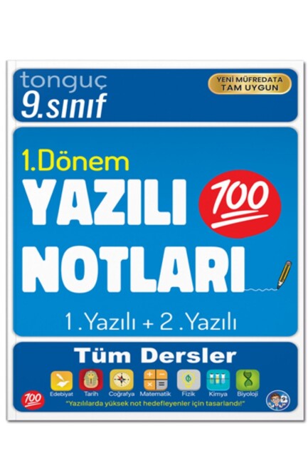 TONGUÇ 9.Sınıf YAZILI NOTLARI 1.DÖNEM 1. ve 2. Yazılı - TONGUÇ YAYINLARI