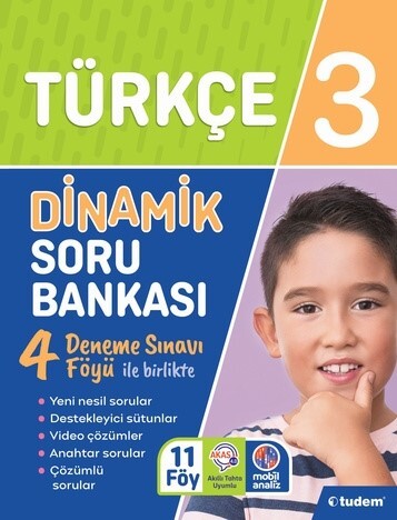 TUDEM 3.Sınıf TÜRKÇE DİNAMİK Soru Bankası - TUDEM EĞİTİM YAYINLARI