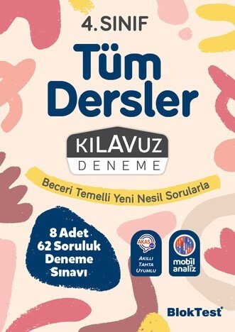TUDEM 4.Sınıf BLOK TEST TÜM DERSLER KILAVUZ DENEME - TUDEM EĞİTİM YAYINLARI
