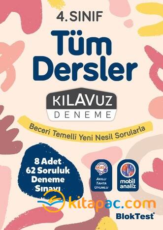 TUDEM 4.Sınıf BLOK TEST TÜM DERSLER KILAVUZ DENEME - 1