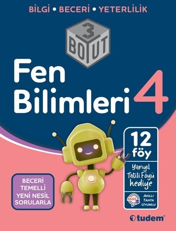 TUDEM 4.Sınıf FEN BİLİMLERİ 3 BOYUT Beceri Temelli Yeni Nesil Sorularla - TUDEM EĞİTİM YAYINLARI