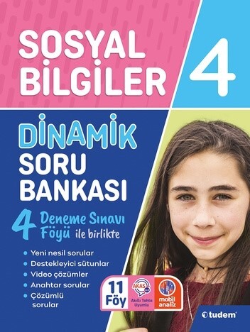 TUDEM 4.Sınıf SOSYAL BİLGİLER DİNAMİK Soru Bankası - TUDEM EĞİTİM YAYINLARI