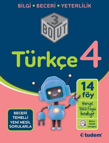 TUDEM 4.Sınıf TÜRKÇE 3 BOYUT Beceri Temelli Yeni Nesil Sorularla - TUDEM EĞİTİM YAYINLARI