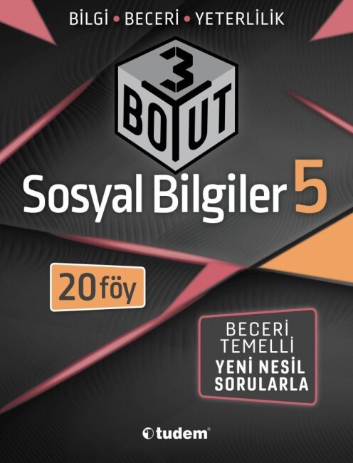 TUDEM 5.Sınıf SOSYAL BİLGİLER 3 BOYUT Yeni Nesil Soru Bankası - TUDEM EĞİTİM YAYINLARI