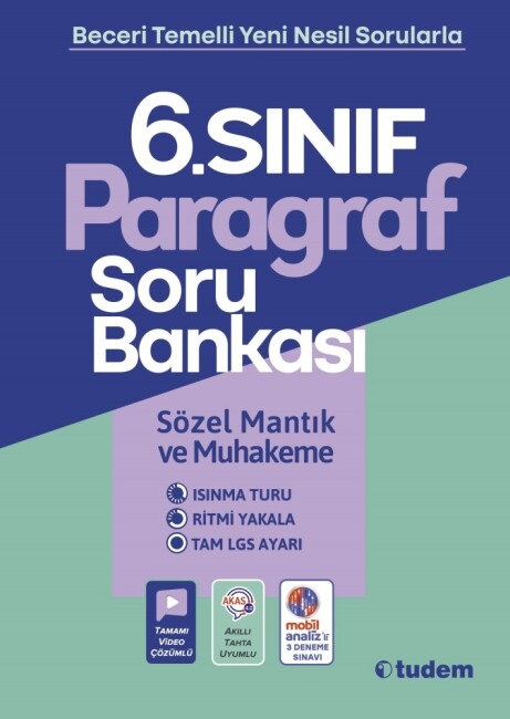 TUDEM 6.Sınıf PARAGRAF Soru Bankası - TUDEM EĞİTİM YAYINLARI