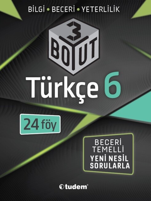 TUDEM 6.Sınıf TÜRKÇE 3 BOYUTLU 24 Föy Konu Anlatımlı Soru Bankası - TUDEM EĞİTİM YAYINLARI