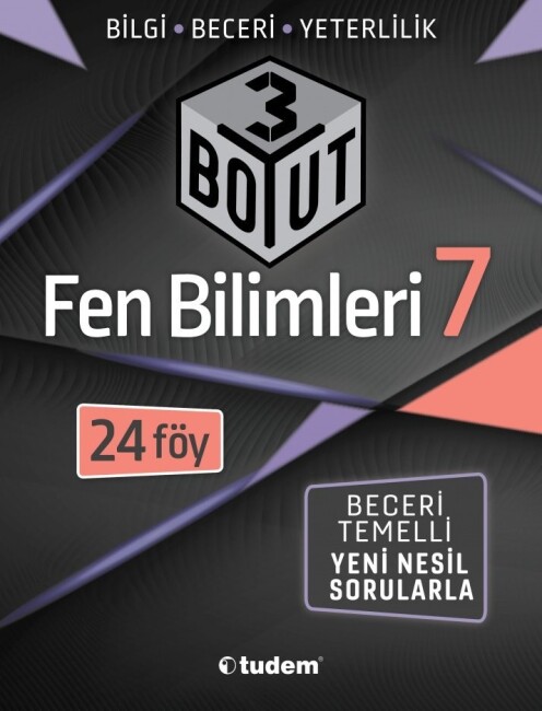 TUDEM 7.Sınıf FEN BİLİMLERİ 3 BOYUT Yeni Nesil Soru Bankası - TUDEM EĞİTİM YAYINLARI