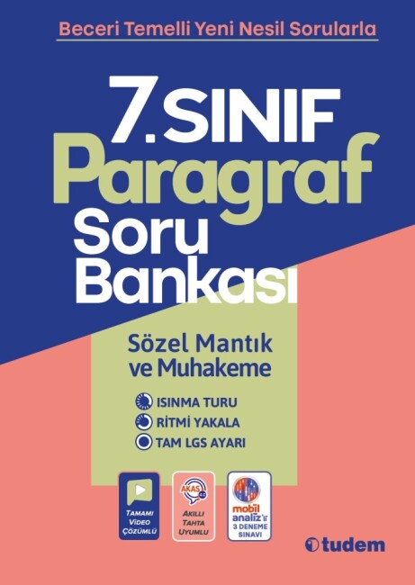 TUDEM 7.Sınıf PARAGRAF Soru Bankası - TUDEM EĞİTİM YAYINLARI