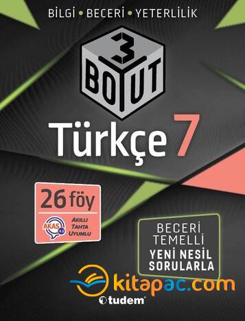 TUDEM 7.Sınıf TÜRKÇE 3 BOYUTLU 26 Föy Konu Anlatımlı Soru Bankası - 1