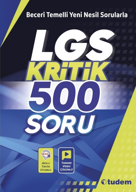 TUDEM 8.Sınıf LGS KRİTİK 500 SORU - TUDEM EĞİTİM YAYINLARI