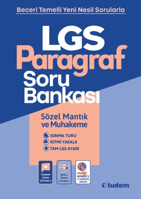 TUDEM 8.Sınıf LGS PARAGRAF Soru Bankası - TUDEM EĞİTİM YAYINLARI