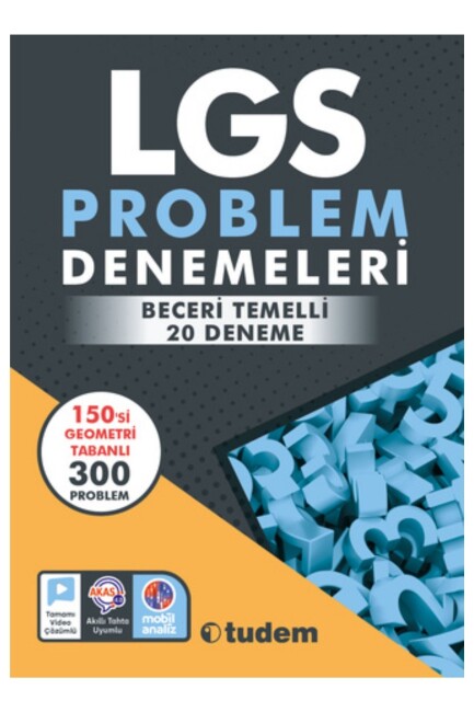 TUDEM 8.Sınıf LGS PROBLEM DENEMELERİ Beceri Temelli 20 Deneme - TUDEM EĞİTİM YAYINLARI