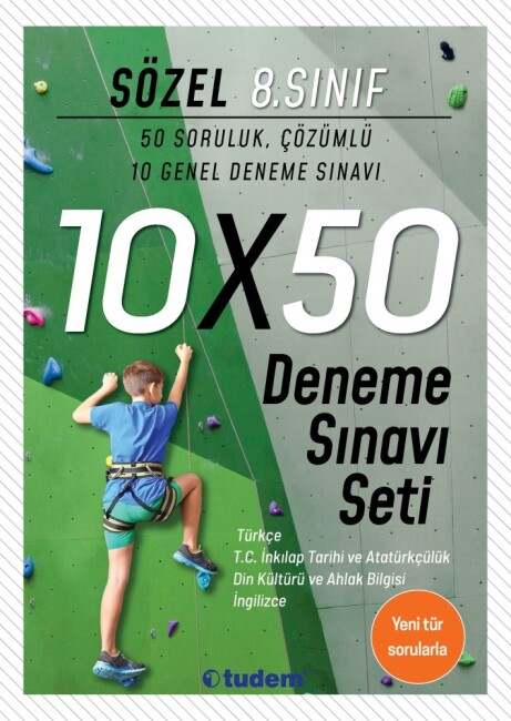 TUDEM 8.Sınıf SÖZEL 10*50 Deneme Sınavı Seti - TUDEM EĞİTİM YAYINLARI