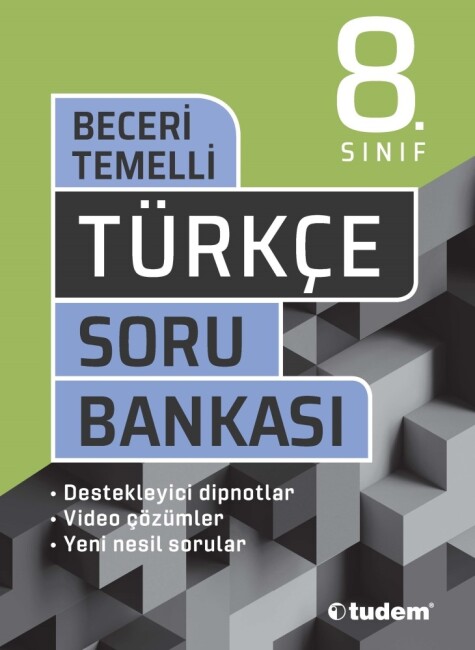 TUDEM 8.Sınıf TÜRKÇE Beceri Temelli Soru Bankası - TUDEM EĞİTİM YAYINLARI