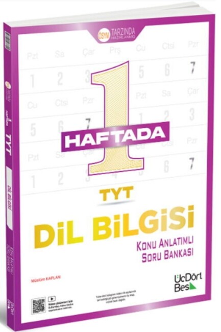 ÜÇDÖRTBEŞ 1 HAFTADA TYT DİL BİLGİSİ KONU ANLATIMLI SORU BANKASI - ÜÇDÖRTBEŞ YAYINLARI