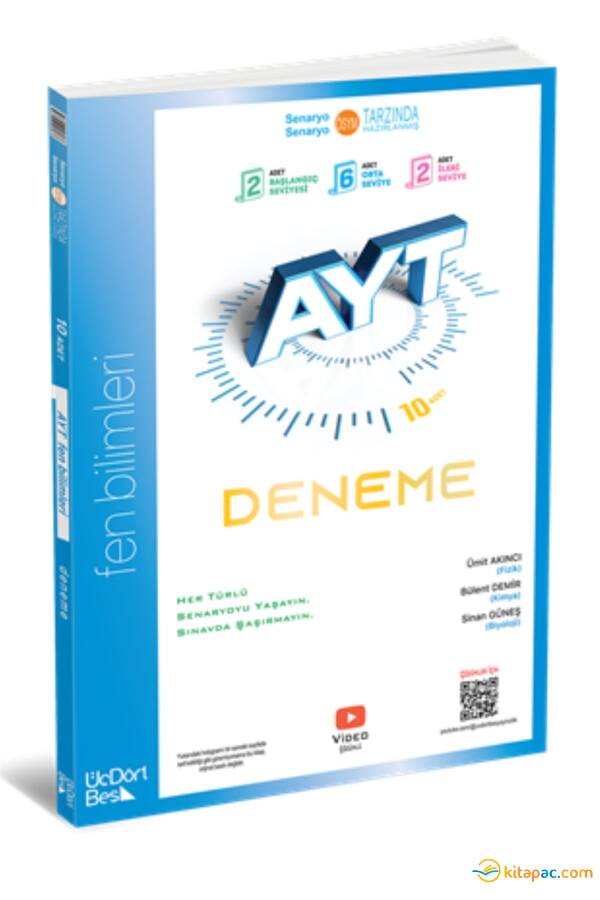 ÜÇDÖRTBEŞ AYT 10 LU FEN BİLİMLERİ DENEME - 1