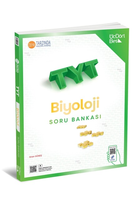 ÜÇDÖRTBEŞ TYT BİYOLOJİ SORU BANKASI - ÜÇDÖRTBEŞ YAYINLARI