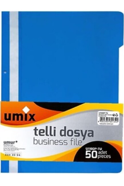 UMİX PLASTİK ECO TELLİ DOSYA - MAVİ - UMIX