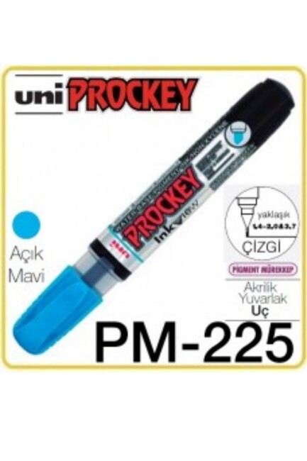 UNİ BALL PM-225 PROCKEY MARKÖR KESİKUÇ - MAVİ - ÜNİBALL