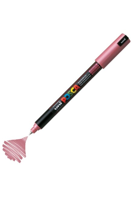 UNİ POSCA PC-1MR 0,7 SU BAZLI POSTER MARKÖR - Metalik Kırmızı - POSCA