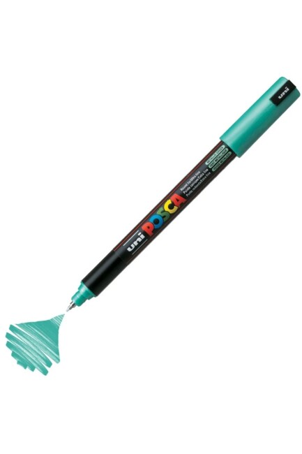 UNİ POSCA PC-1MR 0,7 SU BAZLI POSTER MARKÖR - Metalik Yeşil - POSCA