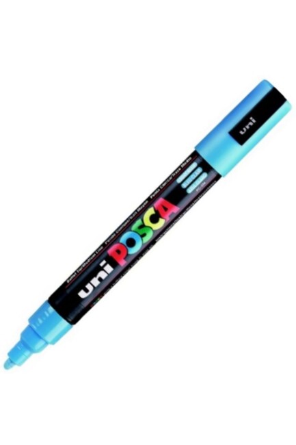 UNİ POSCA PC-5M SU BAZLI 1,8-2,5mm.POSTER MARKÖR - Açık Mavi - POSCA