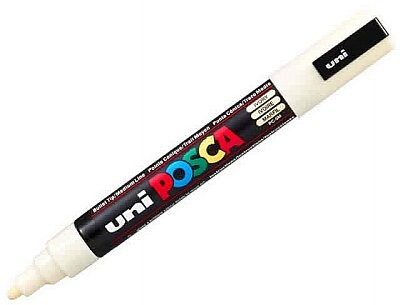 UNİ POSCA PC-5M SU BAZLI 1,8-2,5mm.POSTER MARKÖR - Beyaz - POSCA