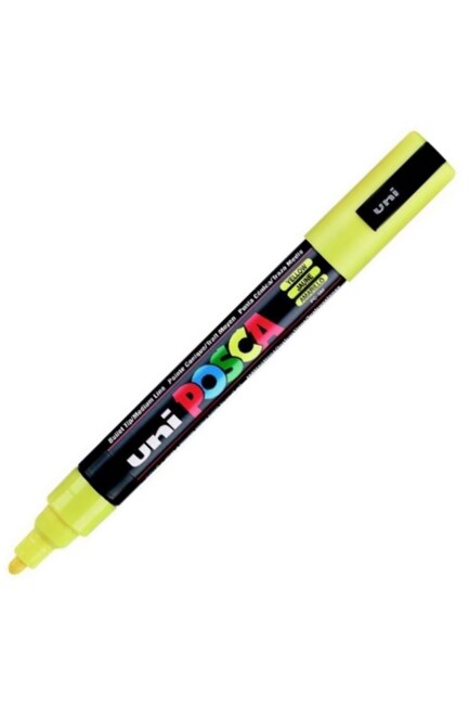 UNİ POSCA PC-5M SU BAZLI 1,8-2,5mm.POSTER MARKÖR - Sarı - POSCA