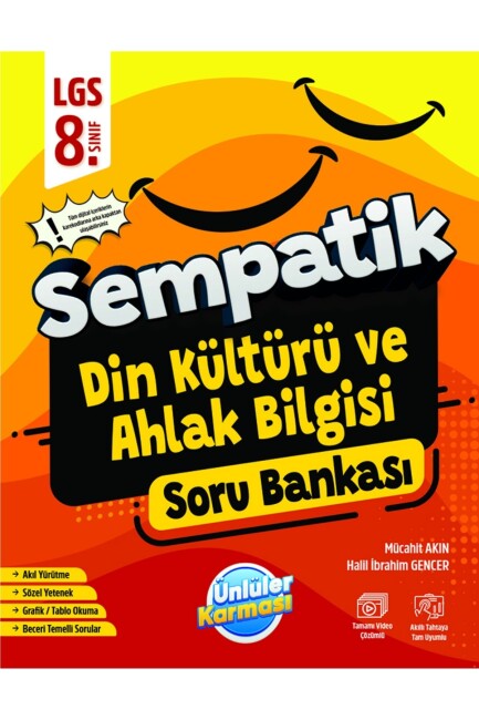 ÜNLÜLER KARMASI 8.Sınıf DİN KÜLTÜRÜ SEMPATİK SORU BANKASI - ÜNLÜLER KARMASI