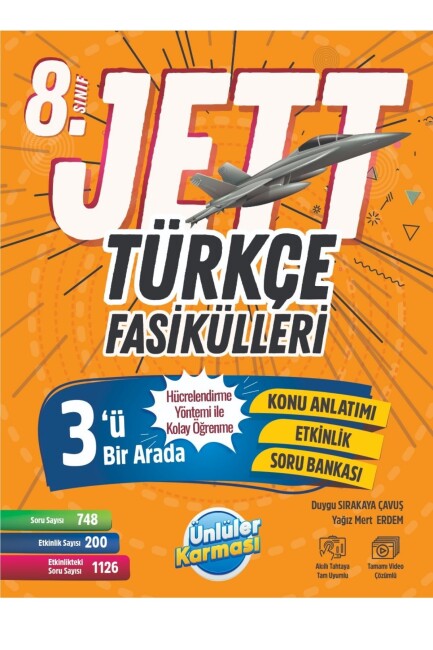 ÜNLÜLER KARMASI 8.Sınıf JETT TÜRKÇE FASİKÜLLER - ÜNLÜLER KARMASI