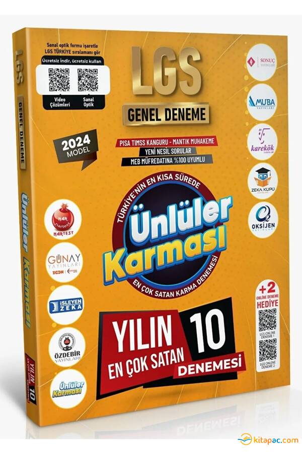 ÜNLÜLER KARMASI 8.Sınıf LGS 10 YAYIN 10+2 DENEME - 1