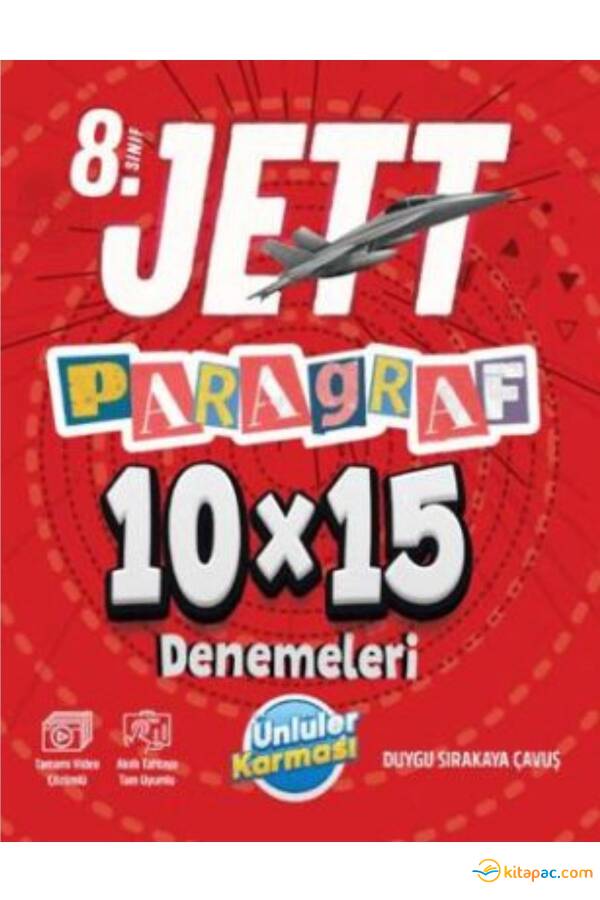 ÜNLÜLER KARMASI JETT 8.Sınıf PARAGRAF 10x15 DENEME - 1