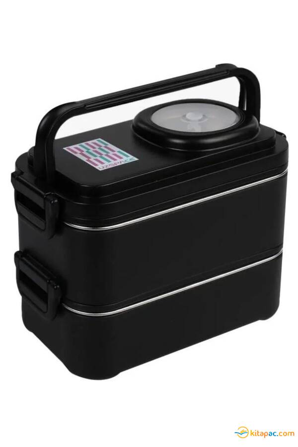 VAGON LİFE 1200 ML BESLENME KUTUSU PASLANMAZ ÇELİK 2'Lİ SİYAH 8023 - 1