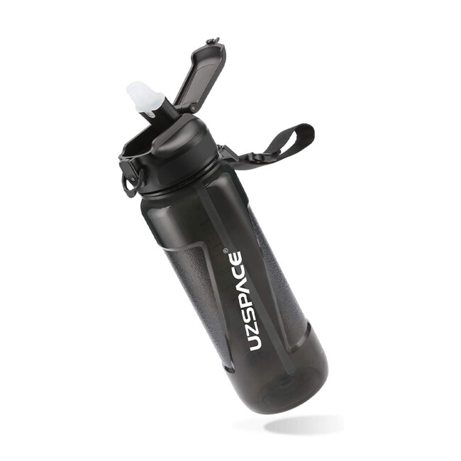 VAGON LİFE UZSPACE TRITAN Pipetli SULUK MATARA 850 ml Siyah - UZSPACE