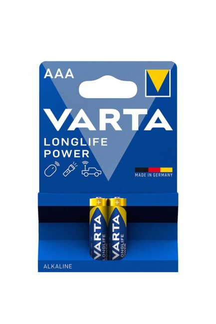VARTA AAA İNCE KALEM PİL 2 li LONGLİFE POWER - VARTA