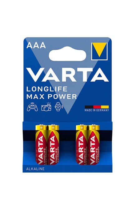 VARTA AAA İNCE KALEM PİL 4 lü LONGLİFE MAX POWER - VARTA