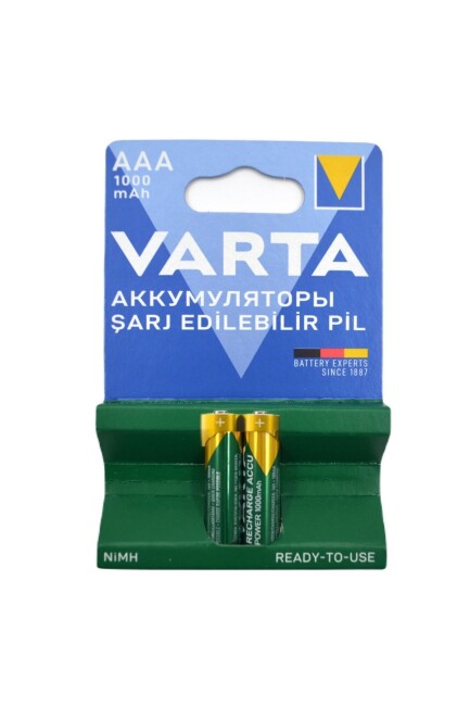 VARTA ŞARJLI 1000 MAH AAA İNCE PİL 2 Lİ - VARTA
