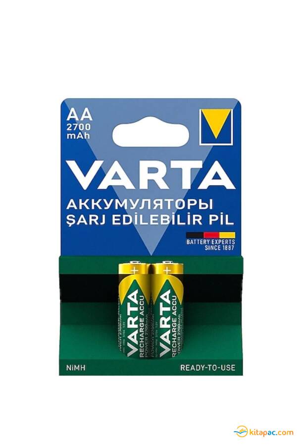 VARTA ŞARJLI 2700 MAH AA KALEM PİL 2 Lİ - 1