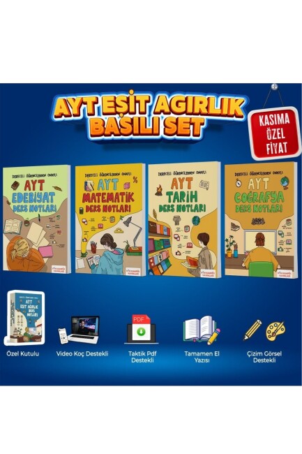 VİN KAMPÜS AYT EŞİT AĞIRLIK KİTAP SETİ 4 ADET - VİN KAMPÜS