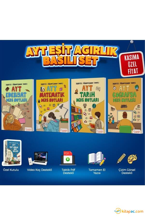 VİN KAMPÜS AYT EŞİT AĞIRLIK KİTAP SETİ 4 ADET - 1