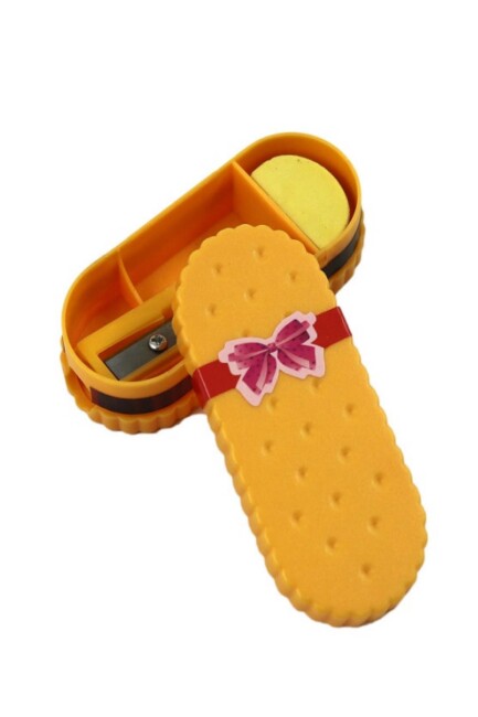 VİNTAGE BİSKÜVİ ŞEKİLLİ SİLGİ+KALEMTRAŞ - TAROS