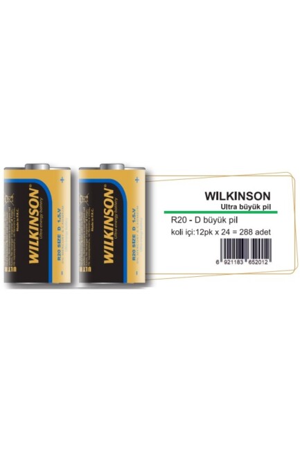 WILKINSON R20-D ULTRA BÜYÜK PİL 2 Lİ - WİLKİNSON