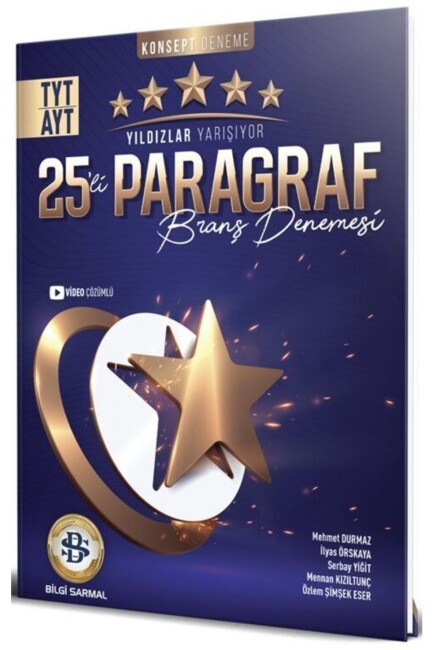YILDIZLAR YARIŞIYOR TYT-AYT PARAGRAF 25 Lİ KONU DENEMELERİ - YILDIZLAR YARIŞIYOR YAYINLARI