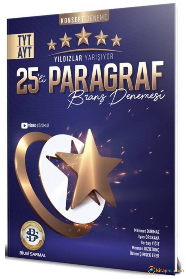 YILDIZLAR YARIŞIYOR TYT-AYT PARAGRAF 25 Lİ KONU DENEMELERİ - 1