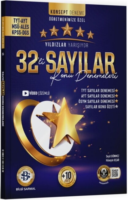 YILDIZLAR YARIŞIYOR TYT-AYT SAYILAR 32 Lİ KONU DENEMELERİ - BİLGİ SARMAL YAYINLARI