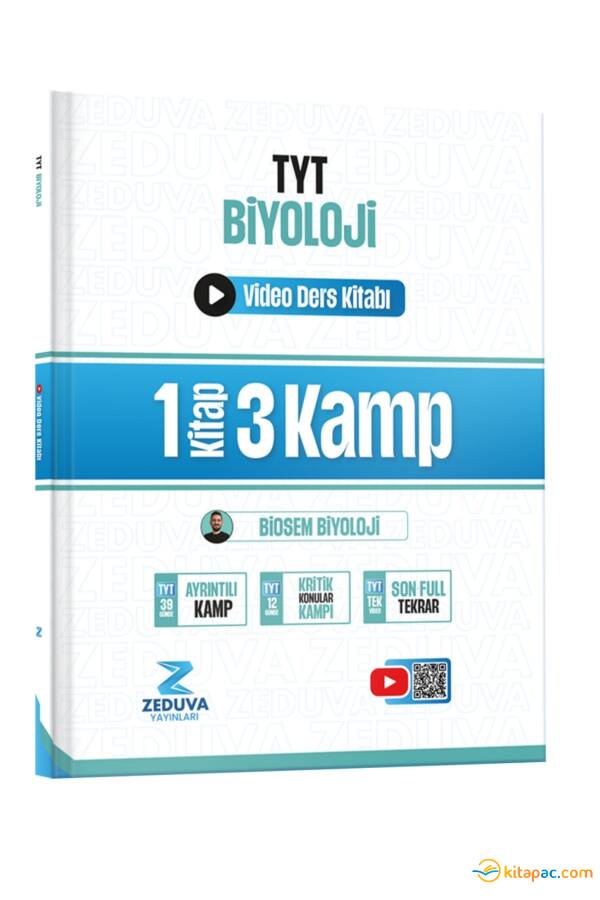 ZEDUVA BİOSEM TYT BİYOLOJİ 1KİTAP 3 KAMP VİDEO DERS KİTABI - 1