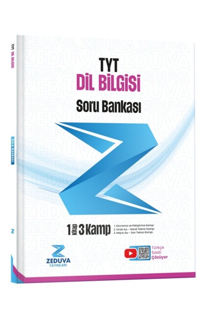 ZEDUVA TÜRKÇE SAATİ TYT DİLBİLGİSİ 1KİTAP 3 KAMP SORU BANKASI - ZEDUVA YAYINLARI
